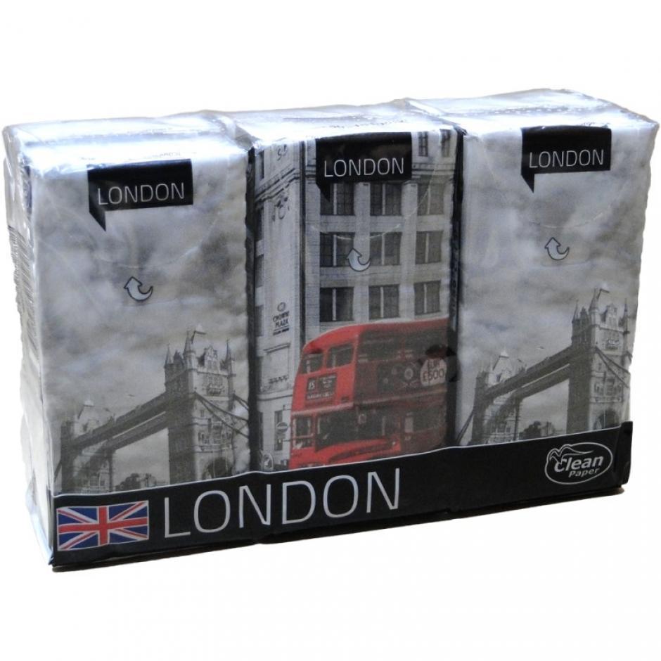 Vreckovky London city s potlačou 4 vrstvové 6 ks