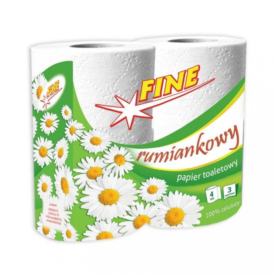 Toaletný papier Fine 3 vrstvový 4 ks harmančekový