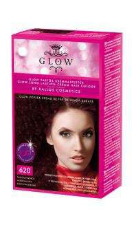 Kallos Glow farba na vlasy 620 baklažánová červená 40ml