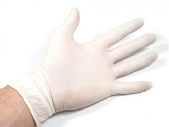 Ro.ial RL Latexové biele rukavice púdrované 592-M