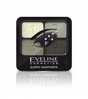 EVELINE COSMETICS Očné tiene quatro SIVÉ