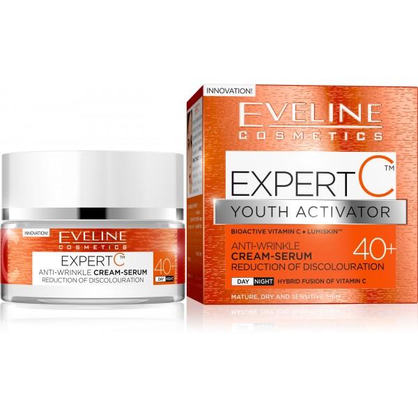 EVELINE EXPERT C Denný a nočný Krém-Sérum proti vráskam 40+ 50ml